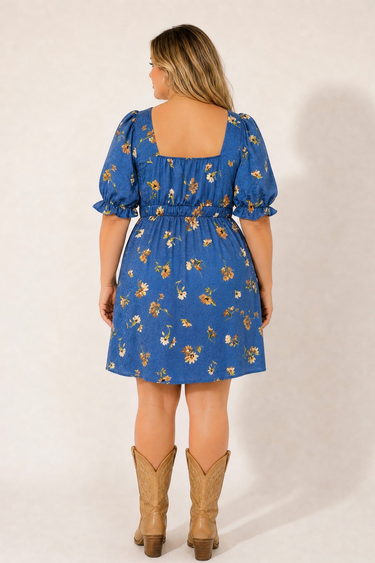 Plus Size Isabella Sweetheart Dress- Blue