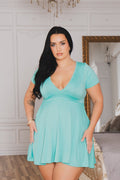 Plus Size Jayne Flare Dress - Aqua