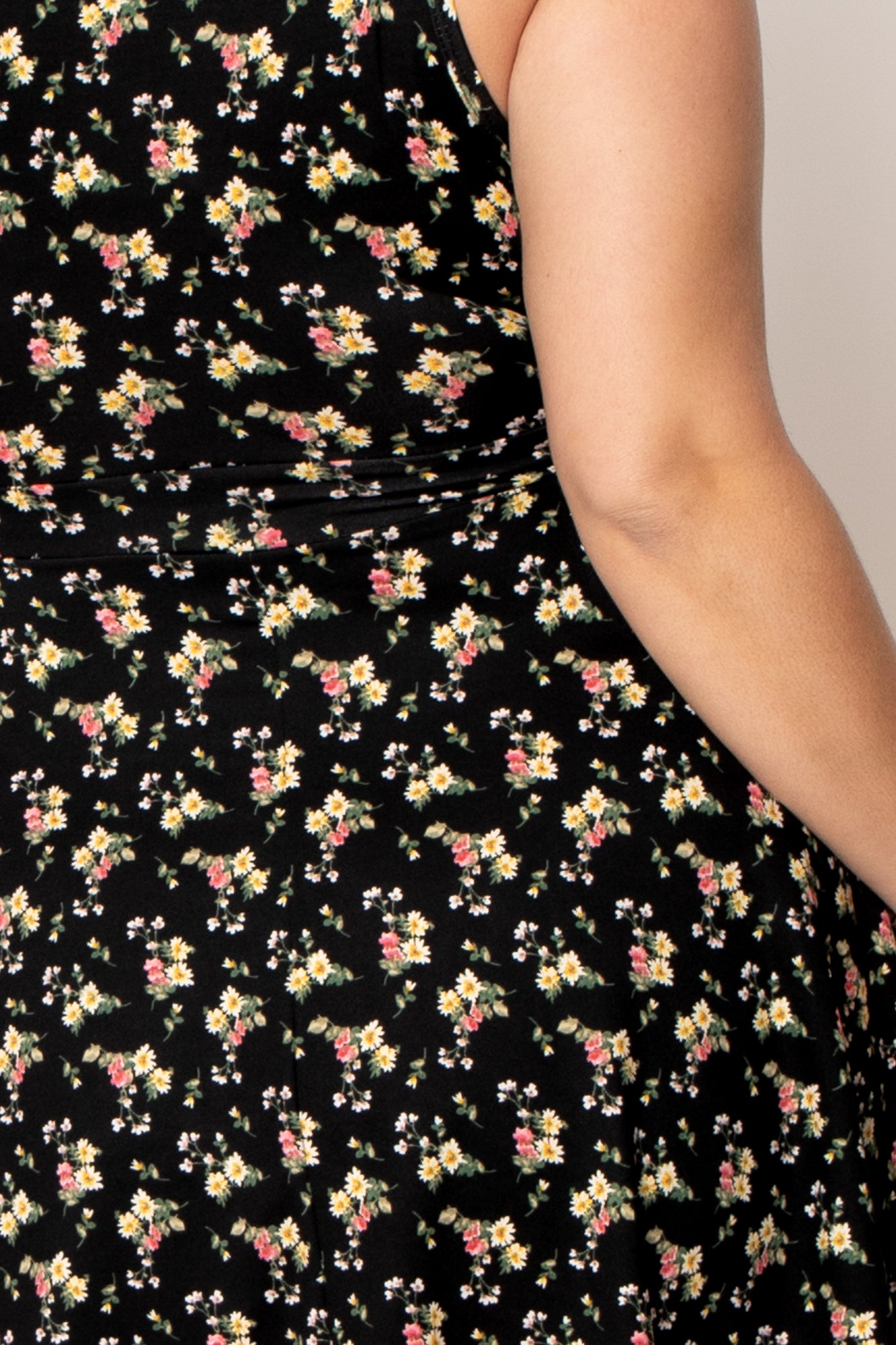 Plus Size Jeanine  Flare Dress - Black