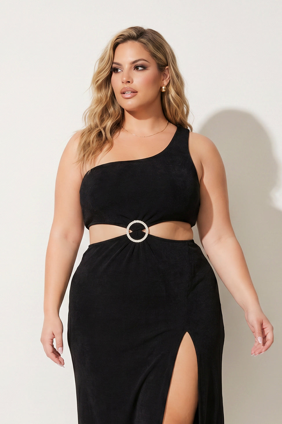Plus Size Kateri Cut Out Dress- Black