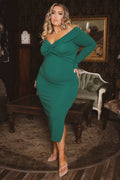 Plus Size Lesleyanne Midi Dress- Green
