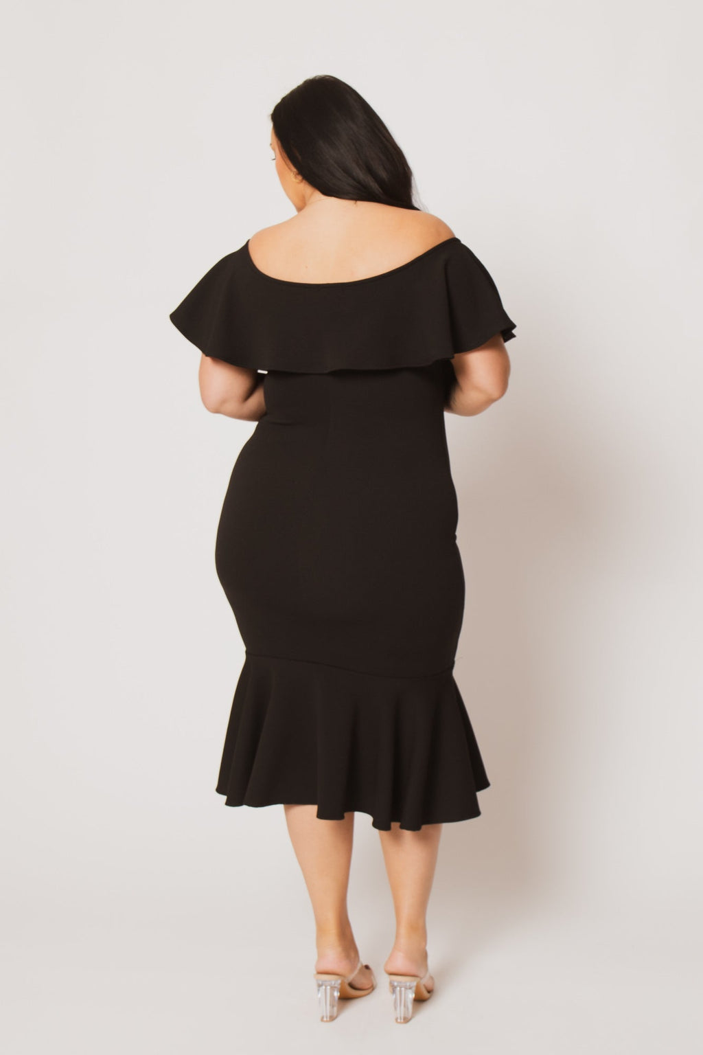 Plus Size Lucinda Midi Dress - Black
