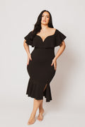 Plus Size Lucinda Midi Dress - Black