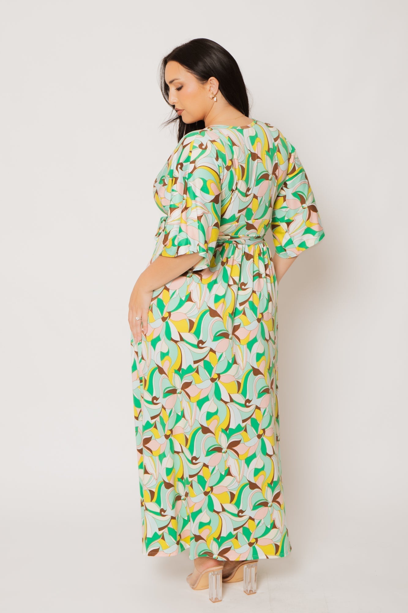 Plus Size Marisol  Maxi Dress - Green