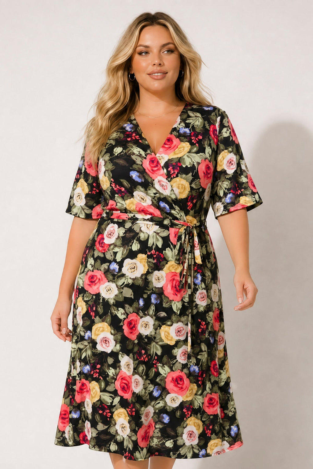 Plus Size Meadow Whisper Dress - Black