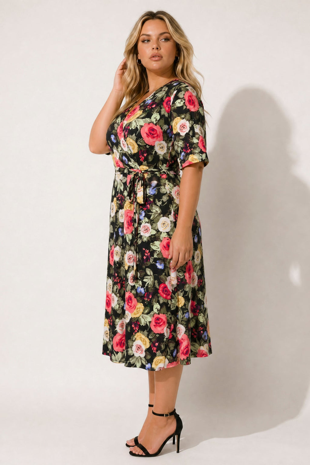 Plus Size Meadow Whisper Dress - Black