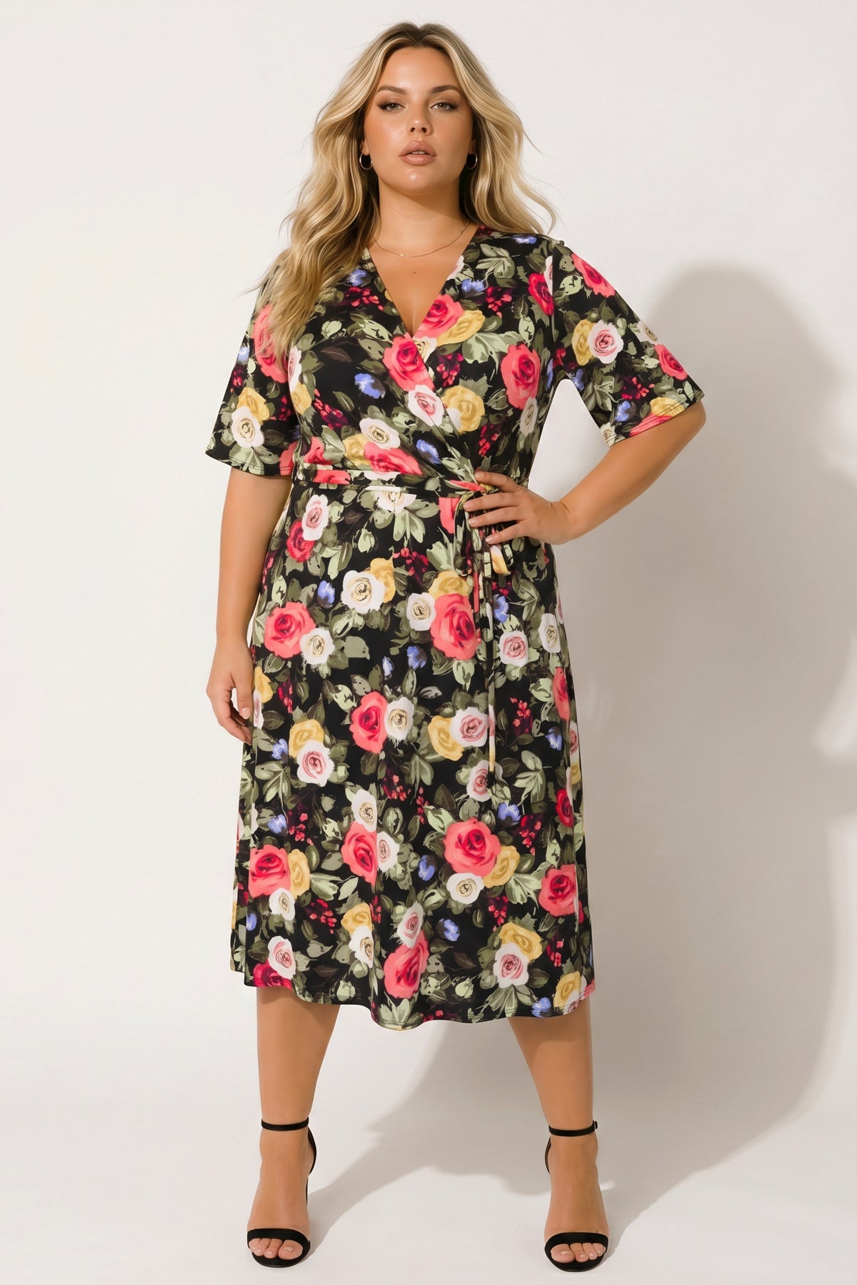 Plus Size Meadow Whisper Dress - Black