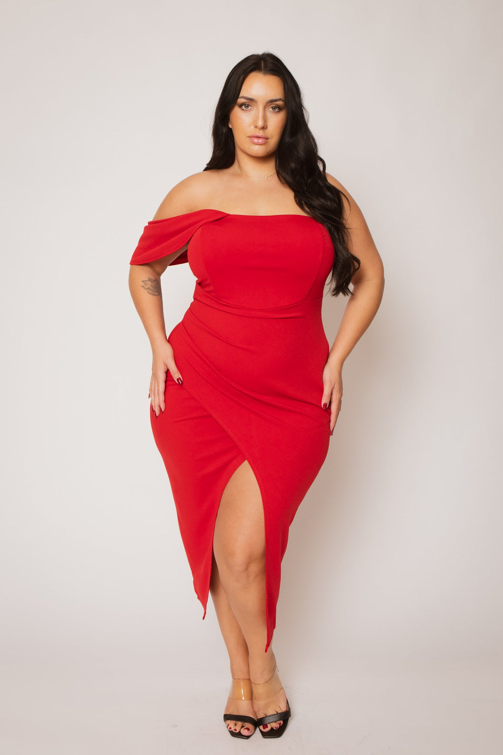 Plus Size Midnight Aura Dress - Red