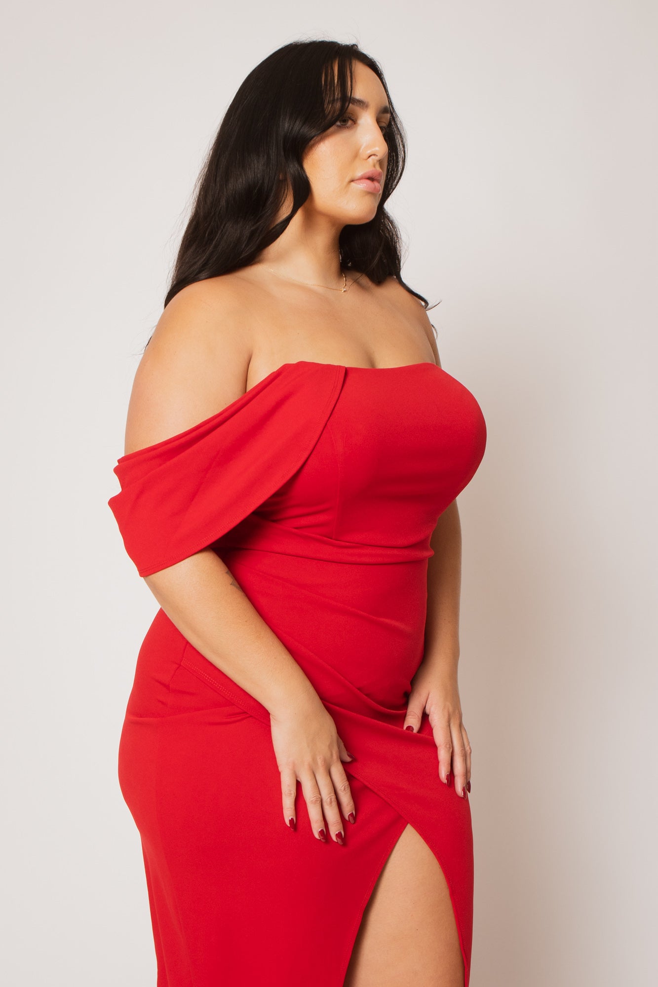 Plus Size Midnight Aura Dress - Red