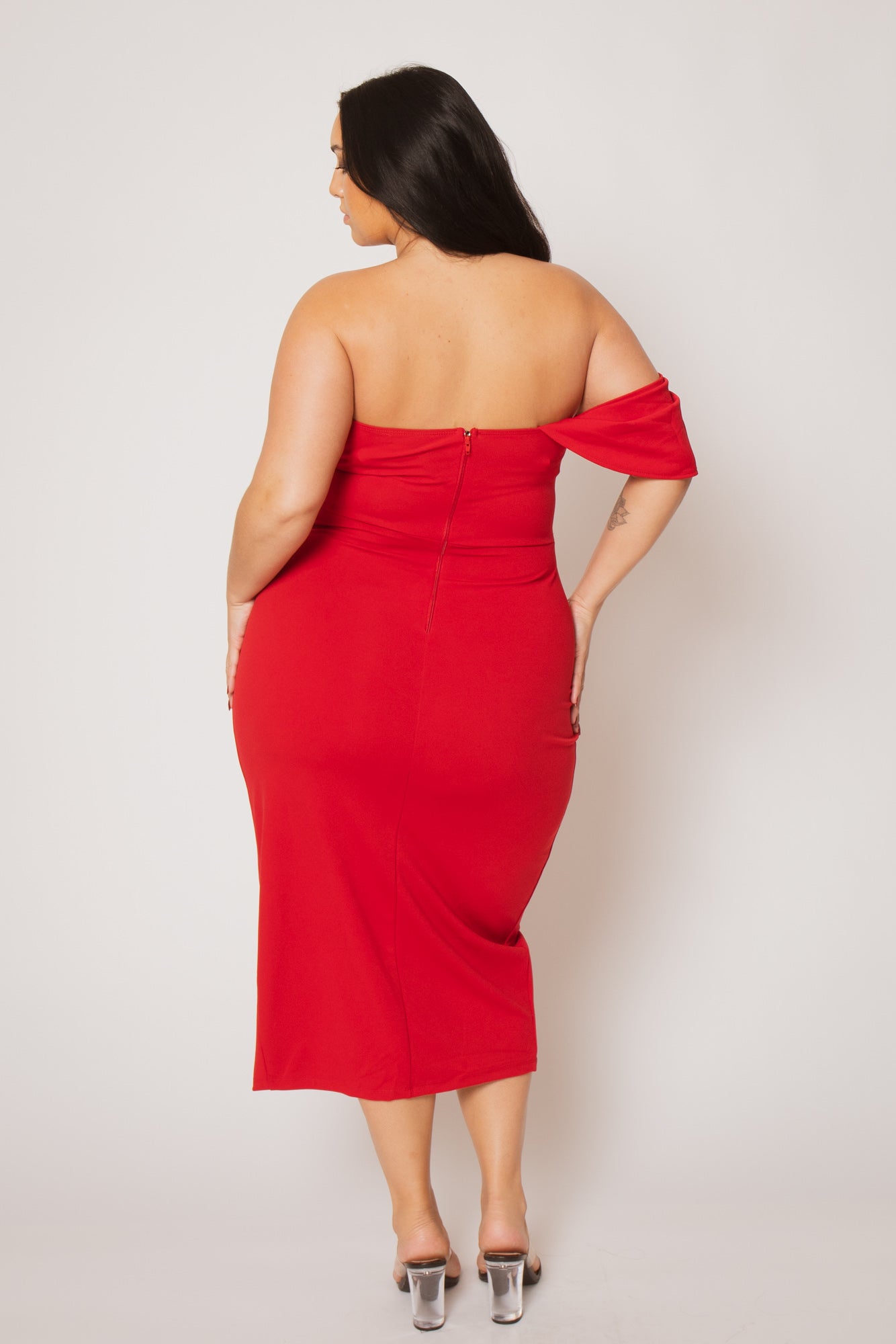 Plus Size Midnight Aura Dress - Red