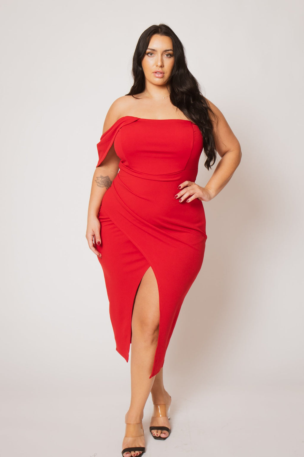 Plus Size Midnight Aura Dress - Red