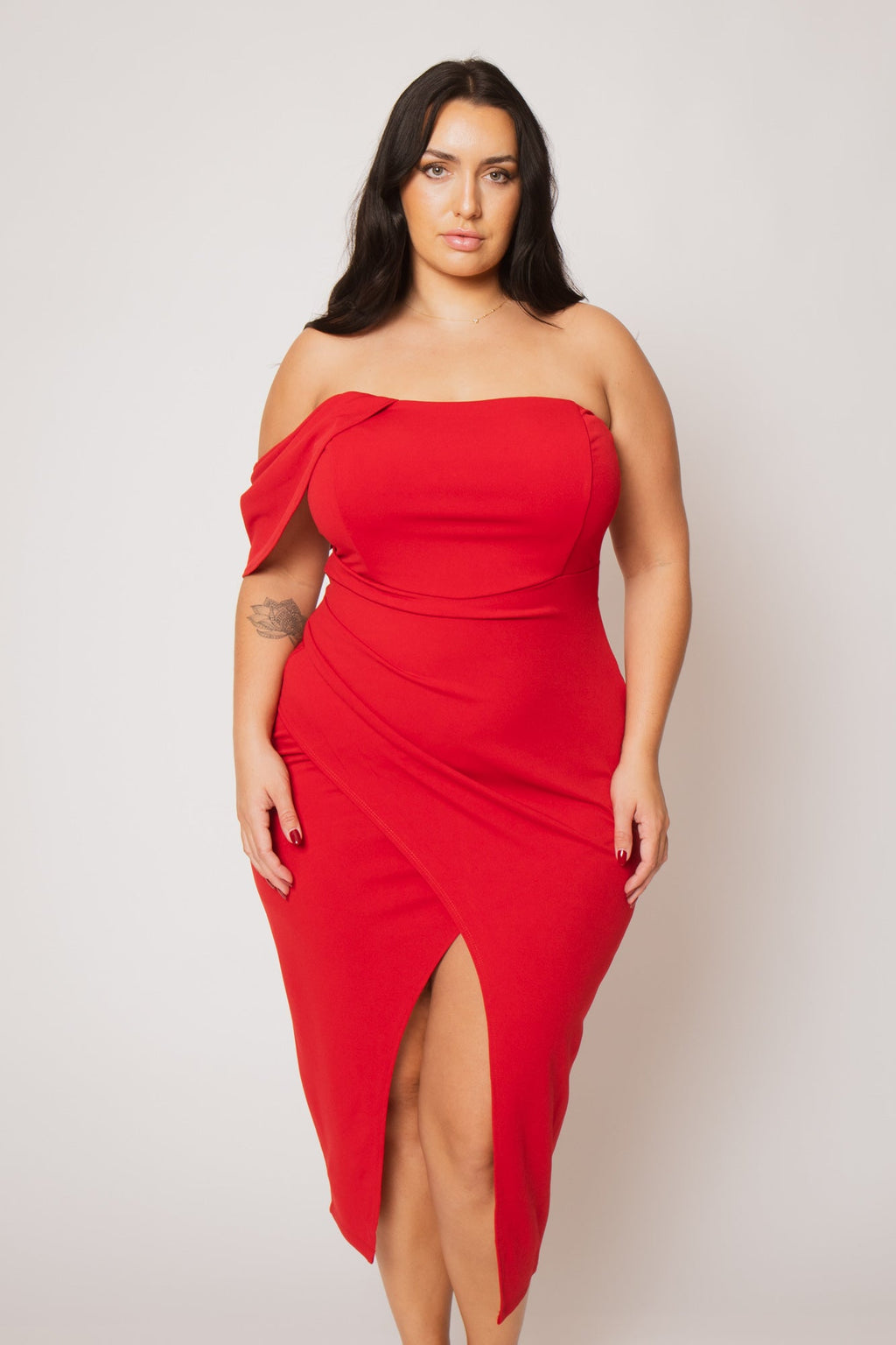 Plus Size Midnight Aura Dress - Red
