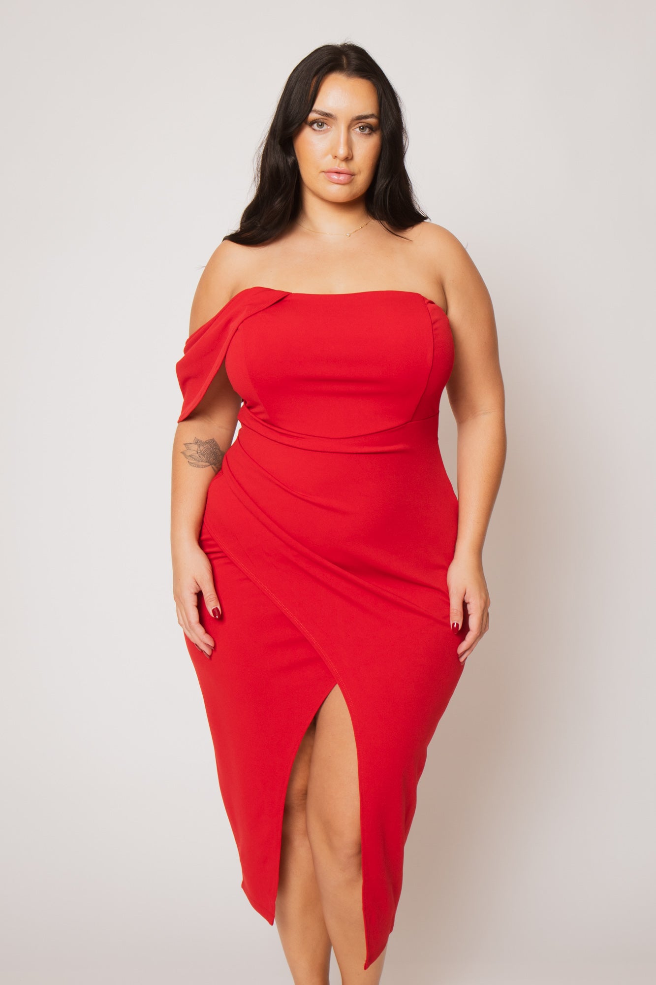 Plus Size Midnight Aura Dress - Red