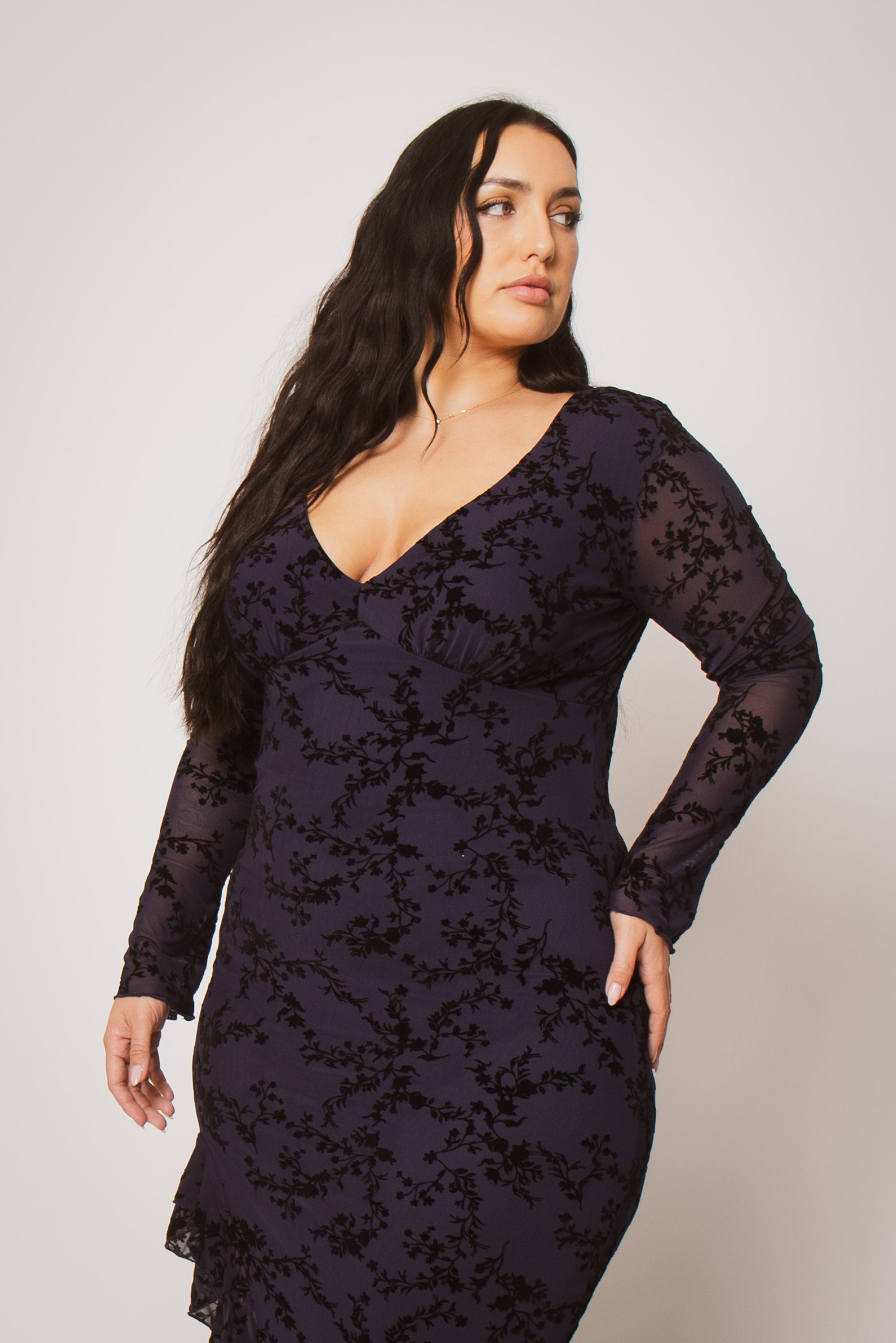 Plus Size Moonlit Romance Gown - Navy