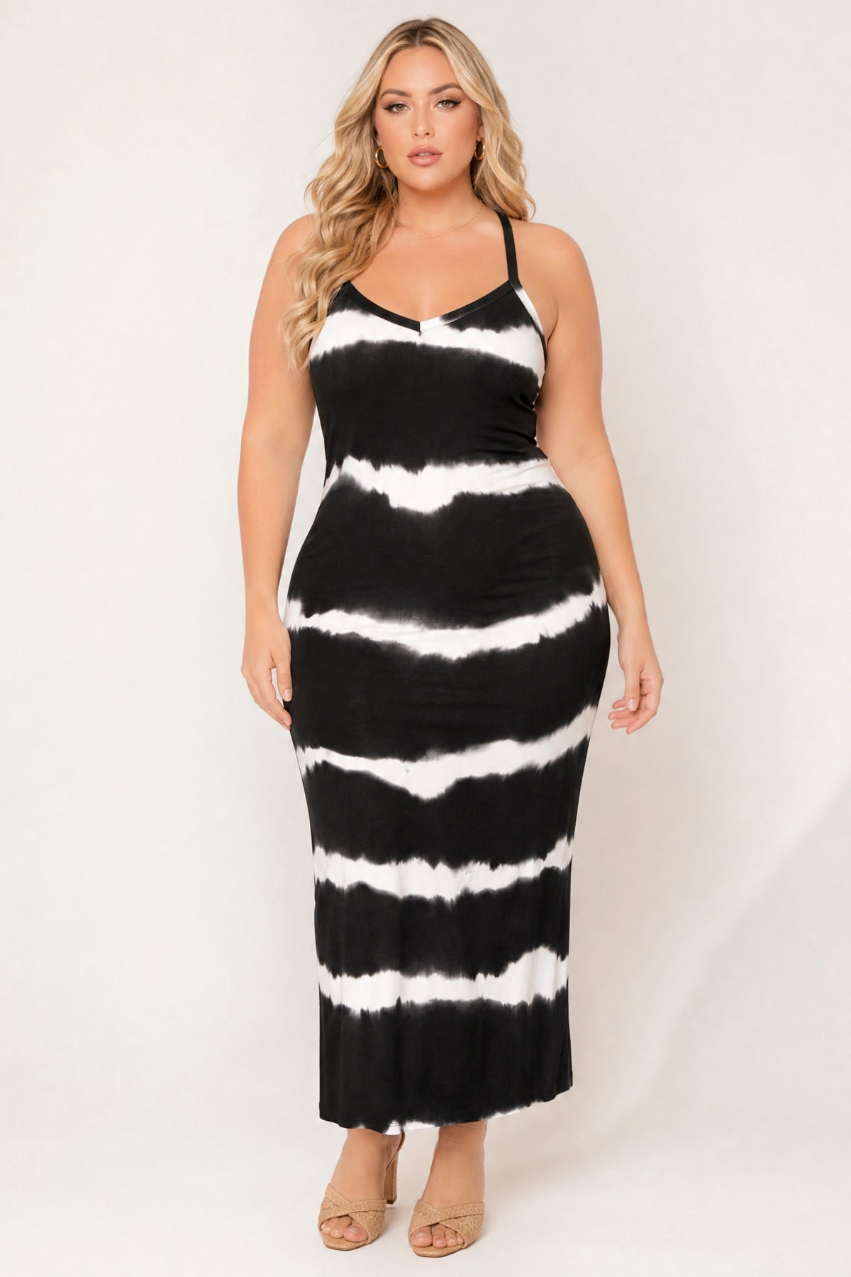 Plus Size Moonwave Bodycon Dress - Black