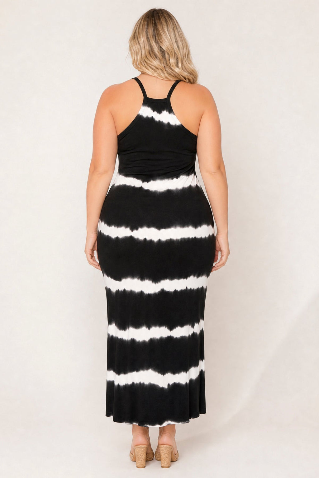 Plus Size Moonwave Bodycon Dress - Black