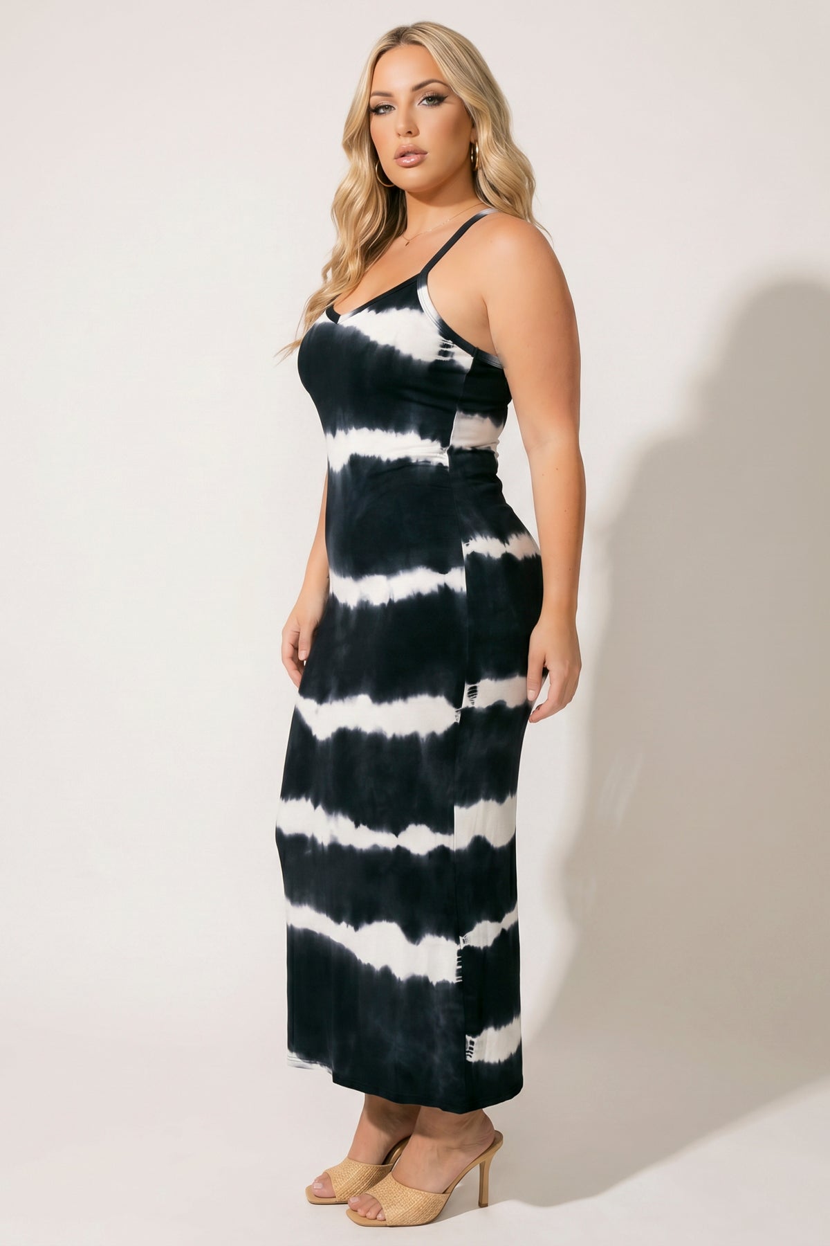 Plus Size Moonwave Bodycon Dress - Black