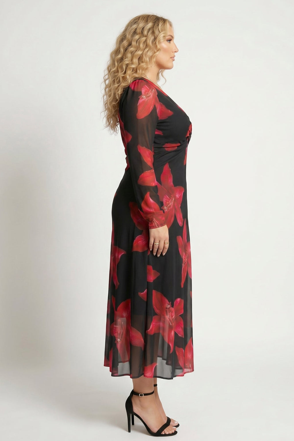 Plus Size Noir Garden Dress - Black