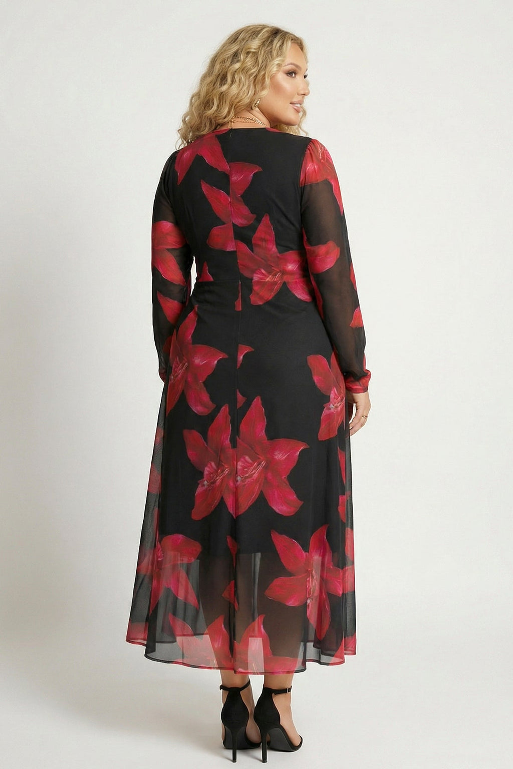 Plus Size Noir Garden Dress - Black