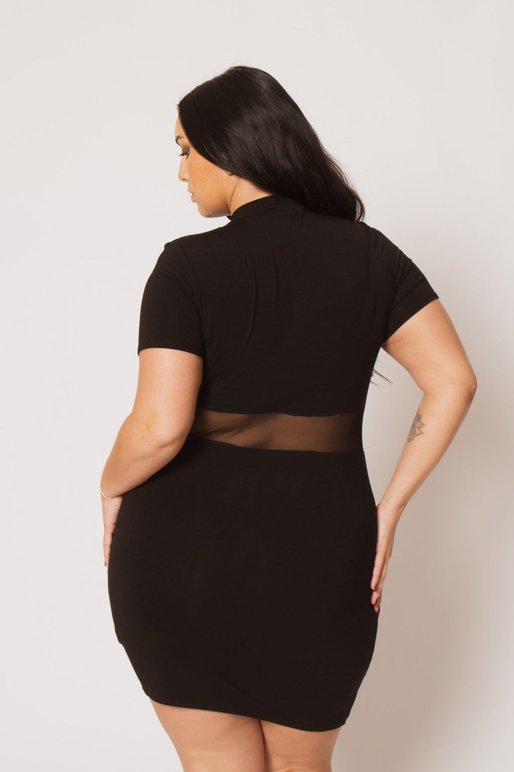 Plus Size Nova Mini Dress - Black