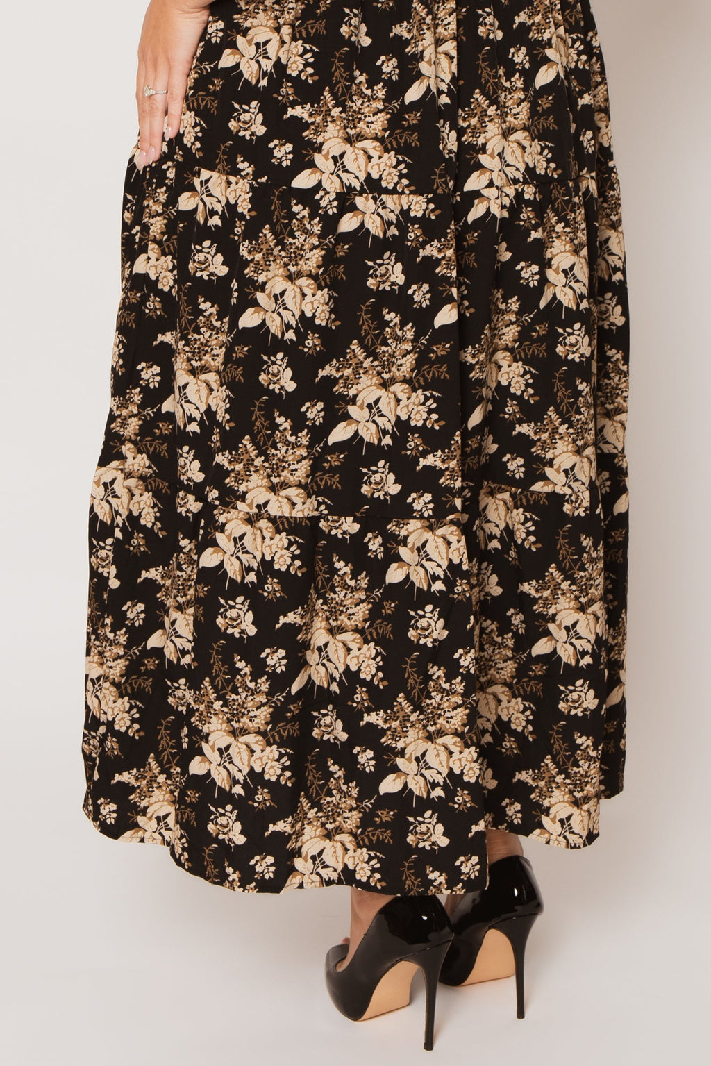 Plus Size Raven Romance Maxi Dress - Black