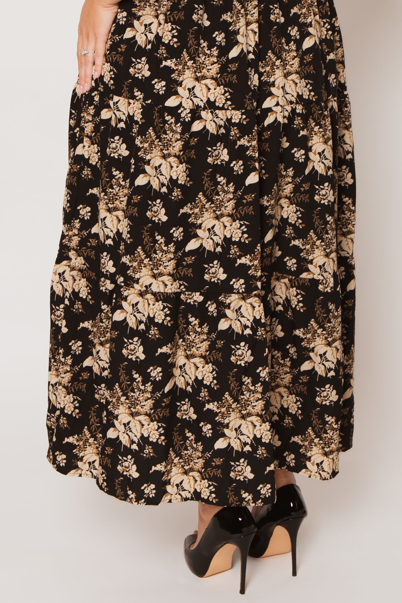 Plus Size Raven Romance Maxi Dress - Black