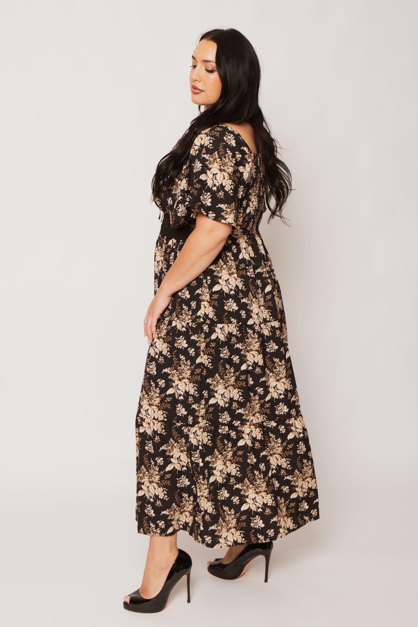 Plus Size Raven Romance Maxi Dress - Black