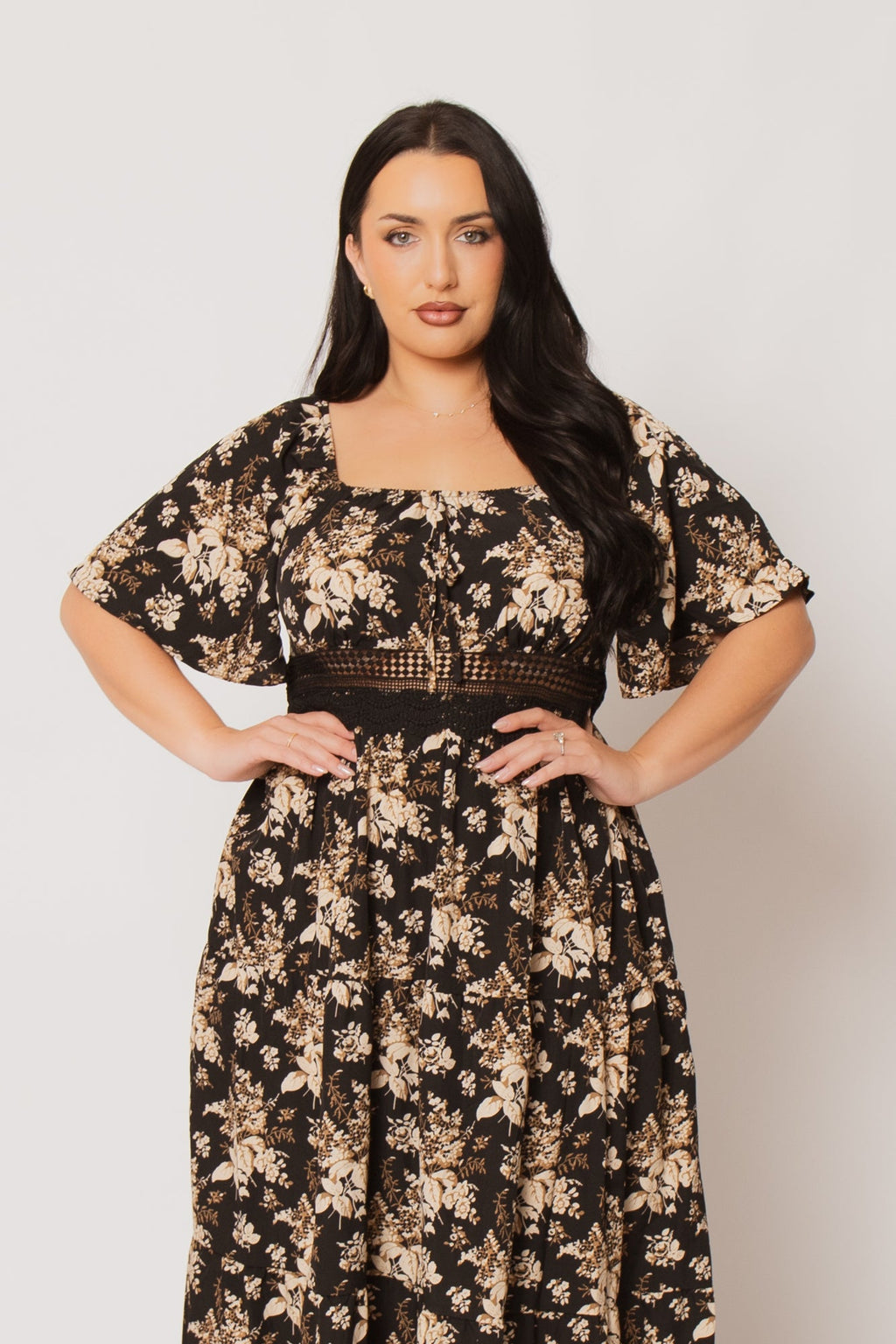 Plus Size Raven Romance Maxi Dress - Black
