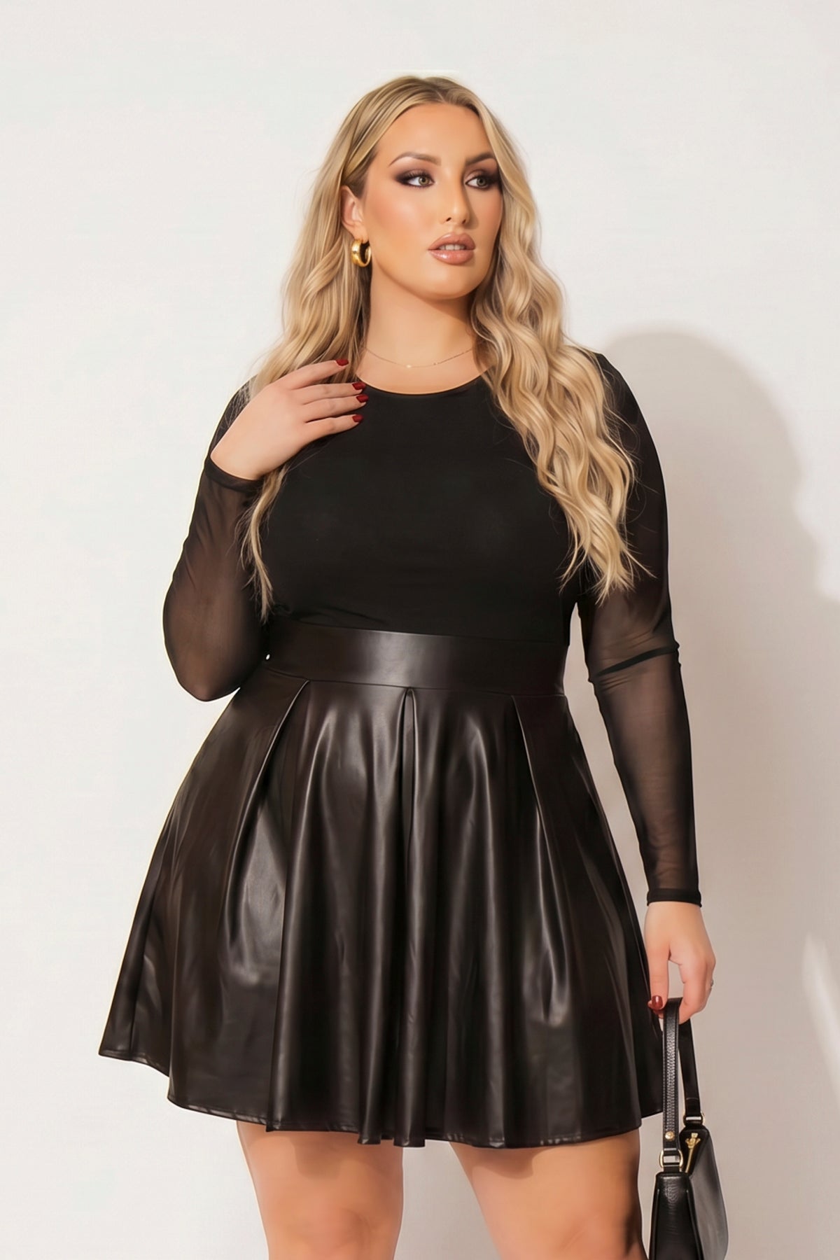 Plus Size Sabrina Envy Dress - Black
