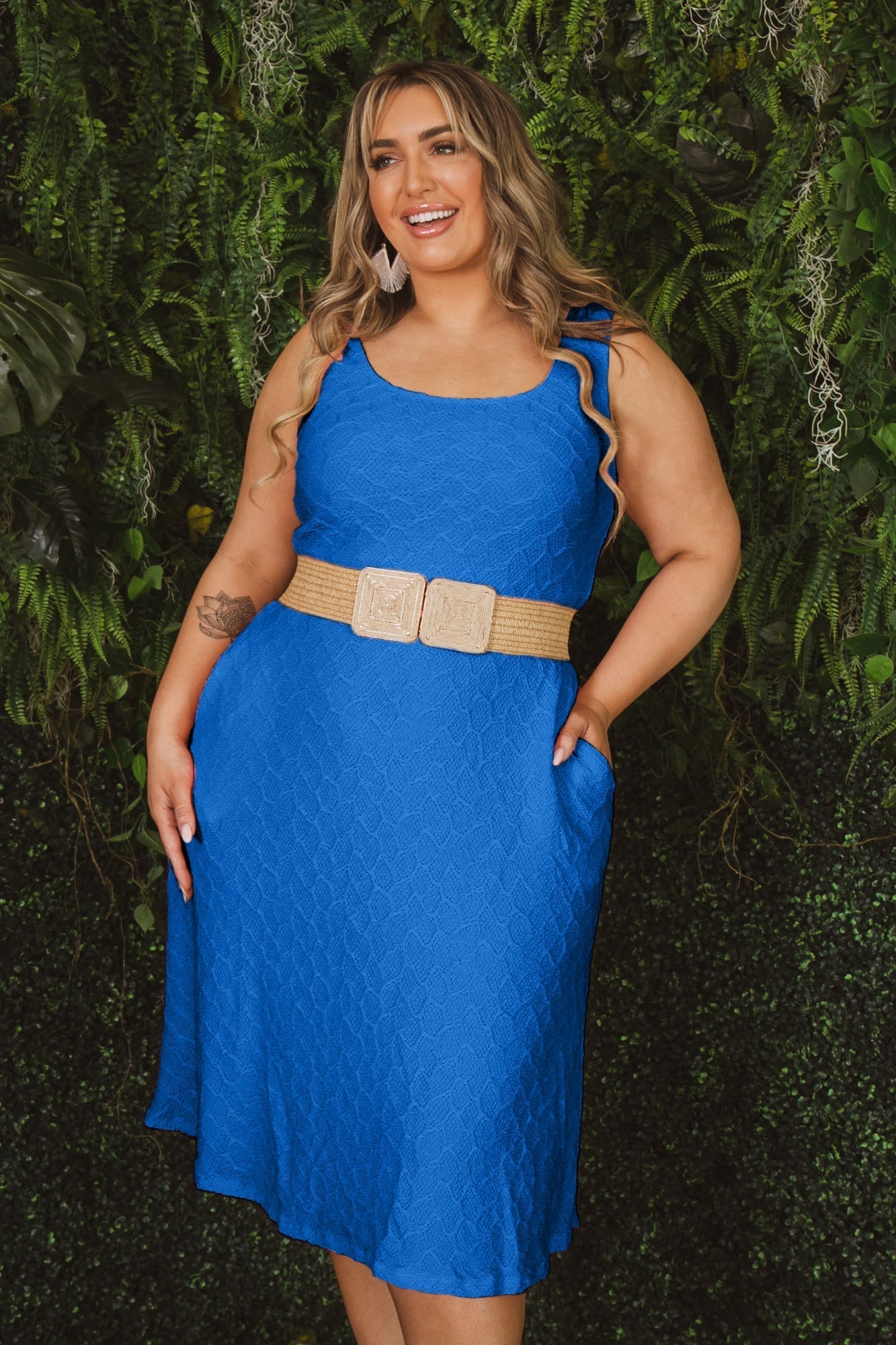 Plus Size Sadie Tank Dress - Blue