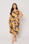 Plus Size Saffron Petal Dress - Gold