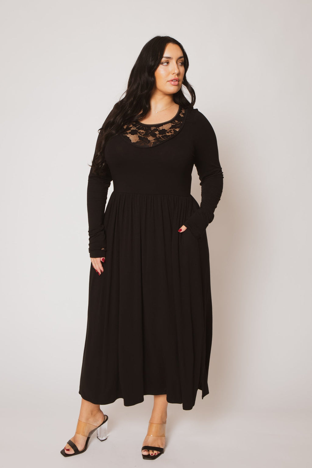 Plus Size Serena Charm Dress - Black