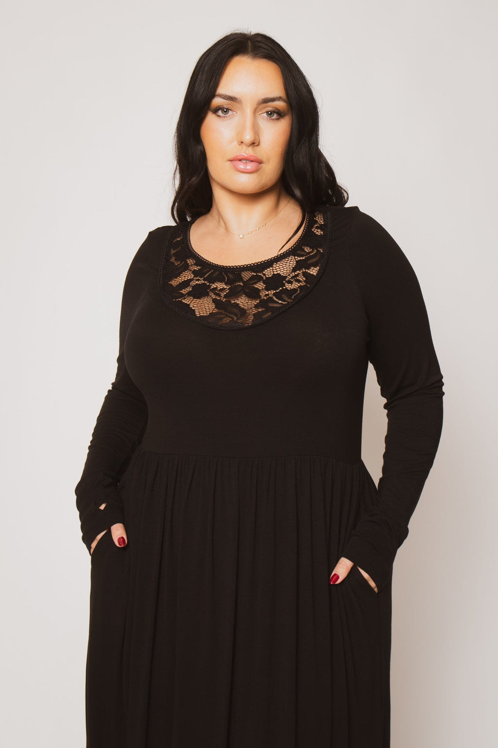 Plus Size Serena Charm Dress - Black