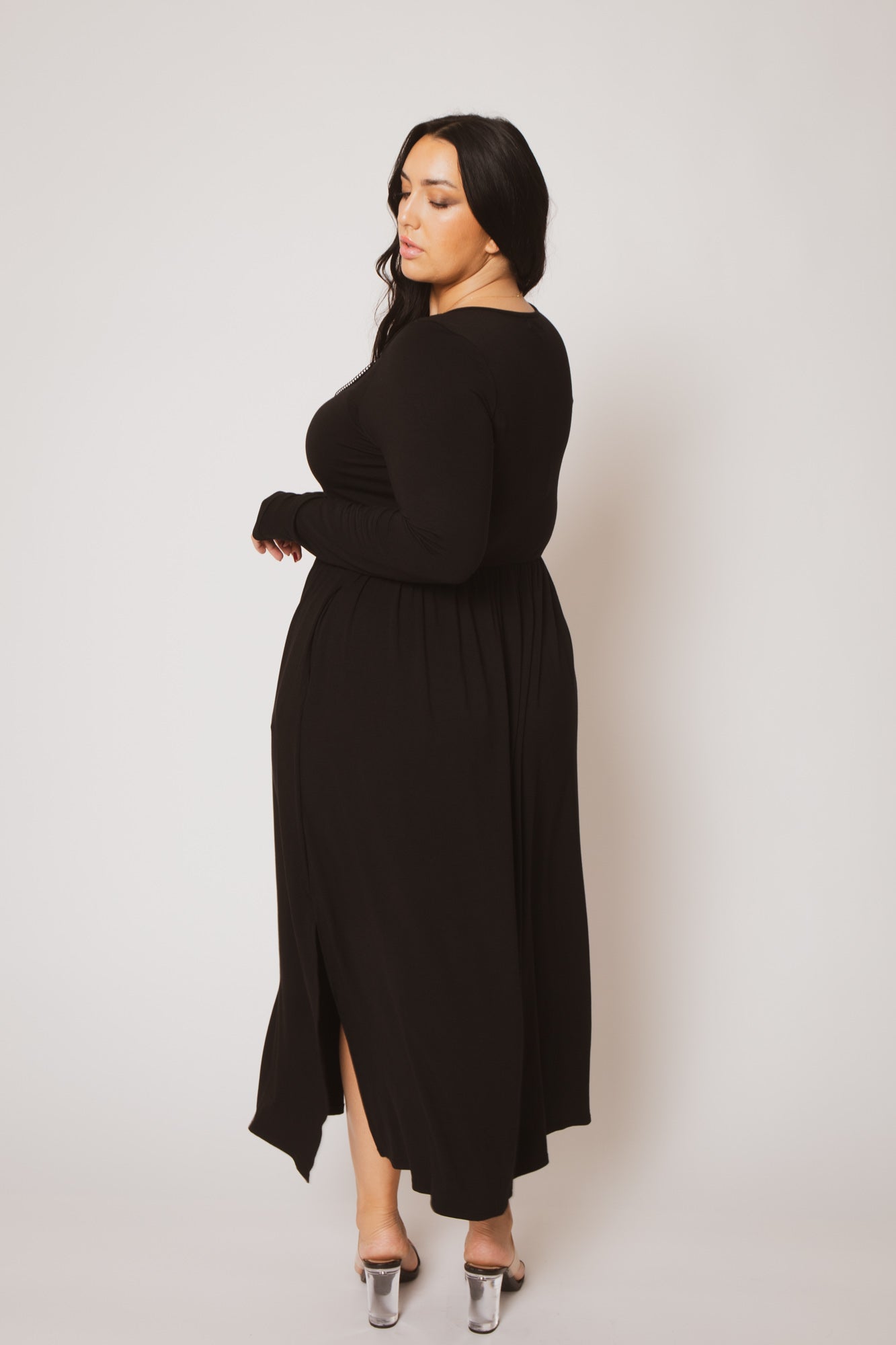 Plus Size Serena Charm Dress - Black