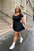 Plus Size Soft Whisper Romper - Black
