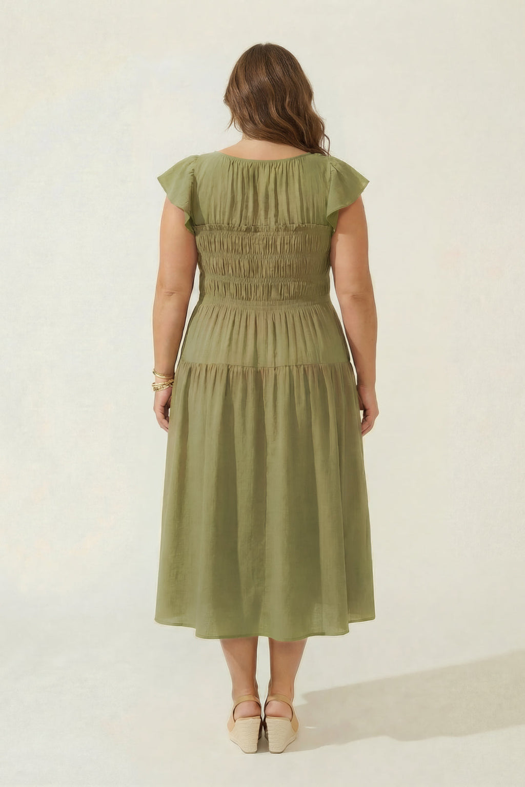 Plus Size Sunset Muse Midi Dress - Green