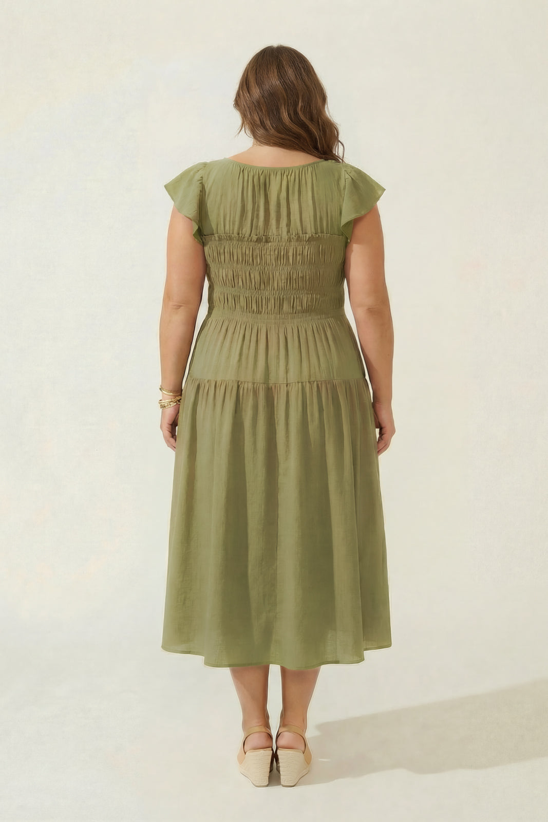 Plus Size Sunset Muse Midi Dress - Green