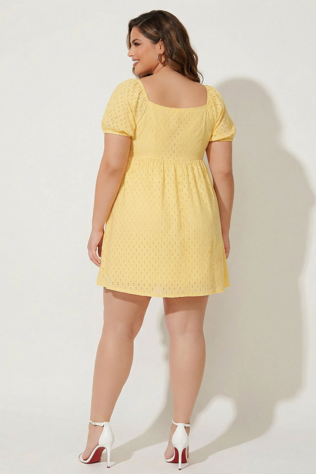 Plus Size Sweet Aura Mini Dress- Yellow