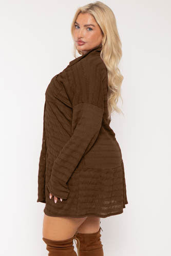Plus Size Tessa Tunic   Dress  Brown