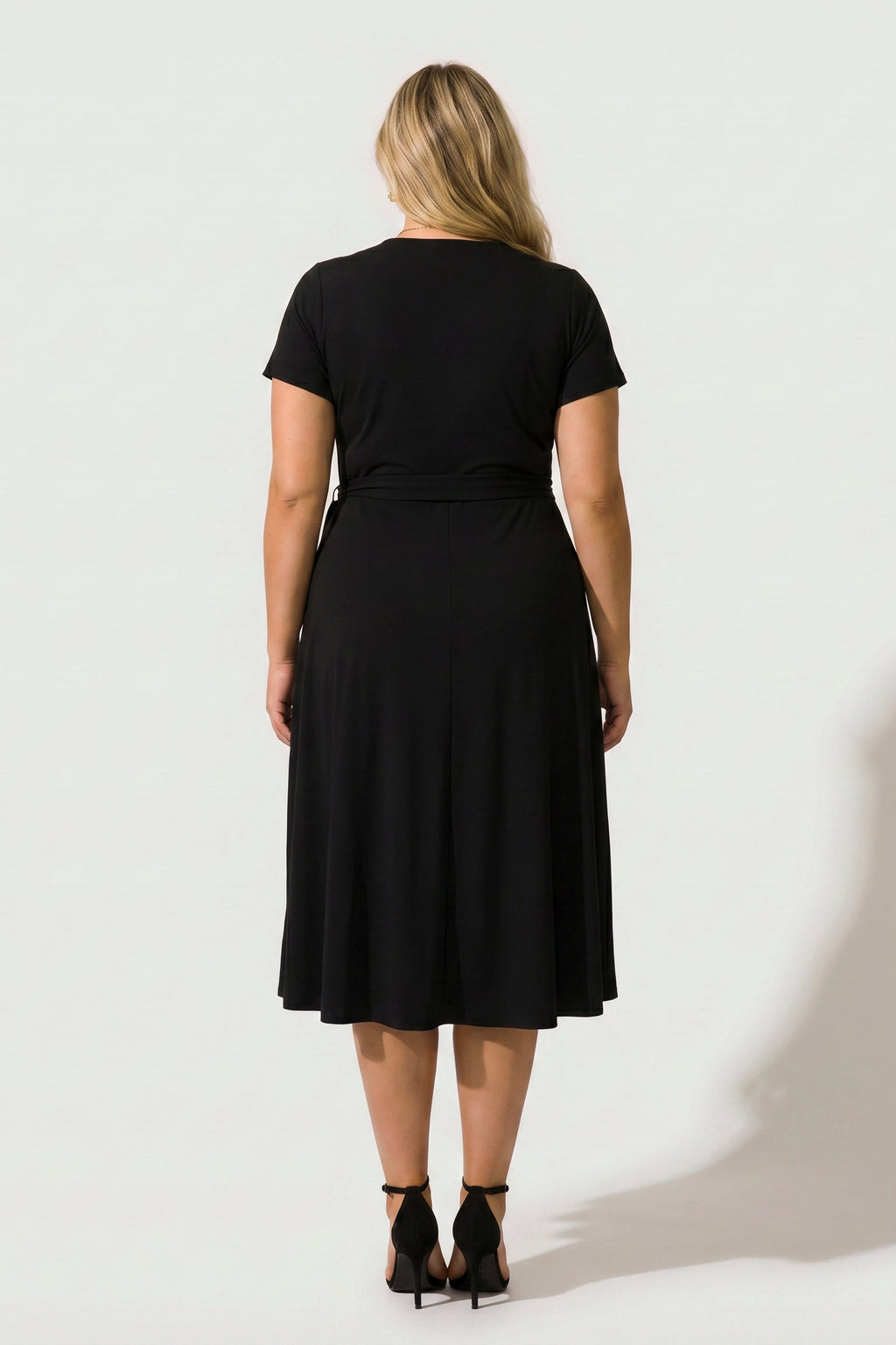 Plus Size Timeless Wrap Dress- Black