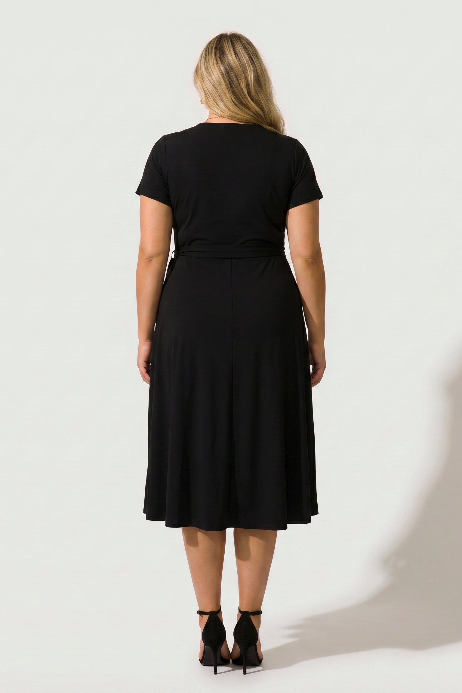 Plus Size Timeless Wrap Dress- Black