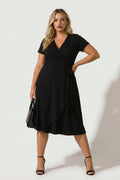 Plus Size Timeless Wrap Dress- Black