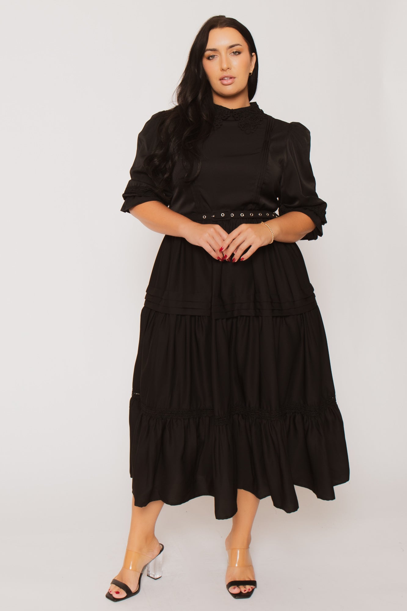 Plus Size Victoria Maxi Dress - Black