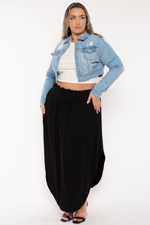 Plus Size Austin Destroyed Denim  Jacket - Light Wash