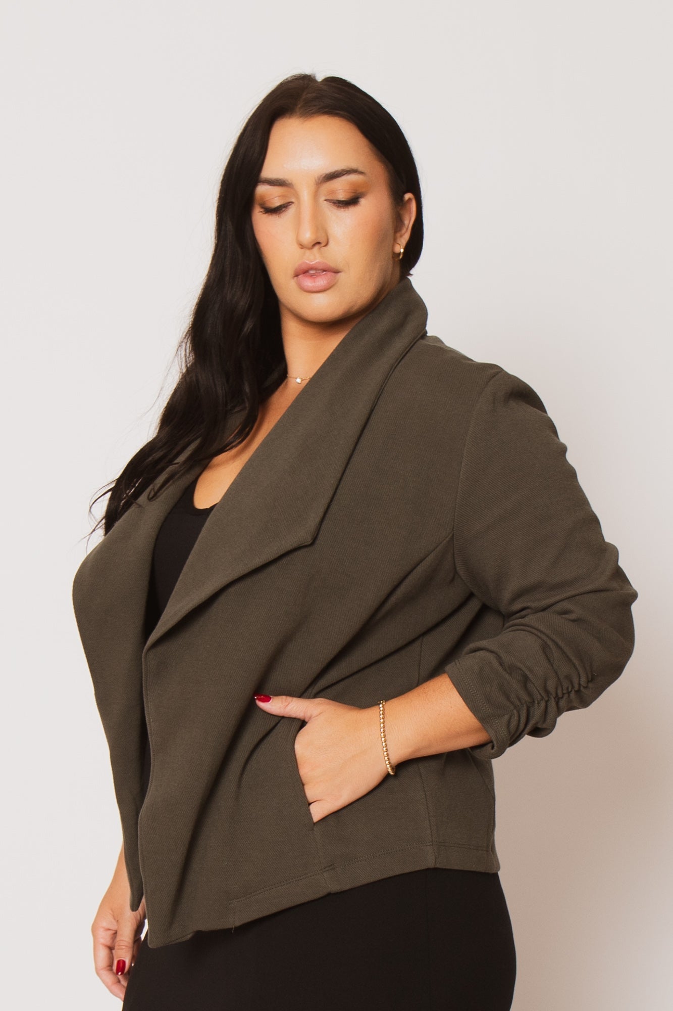 Plus Size Harper Jacket - Olive