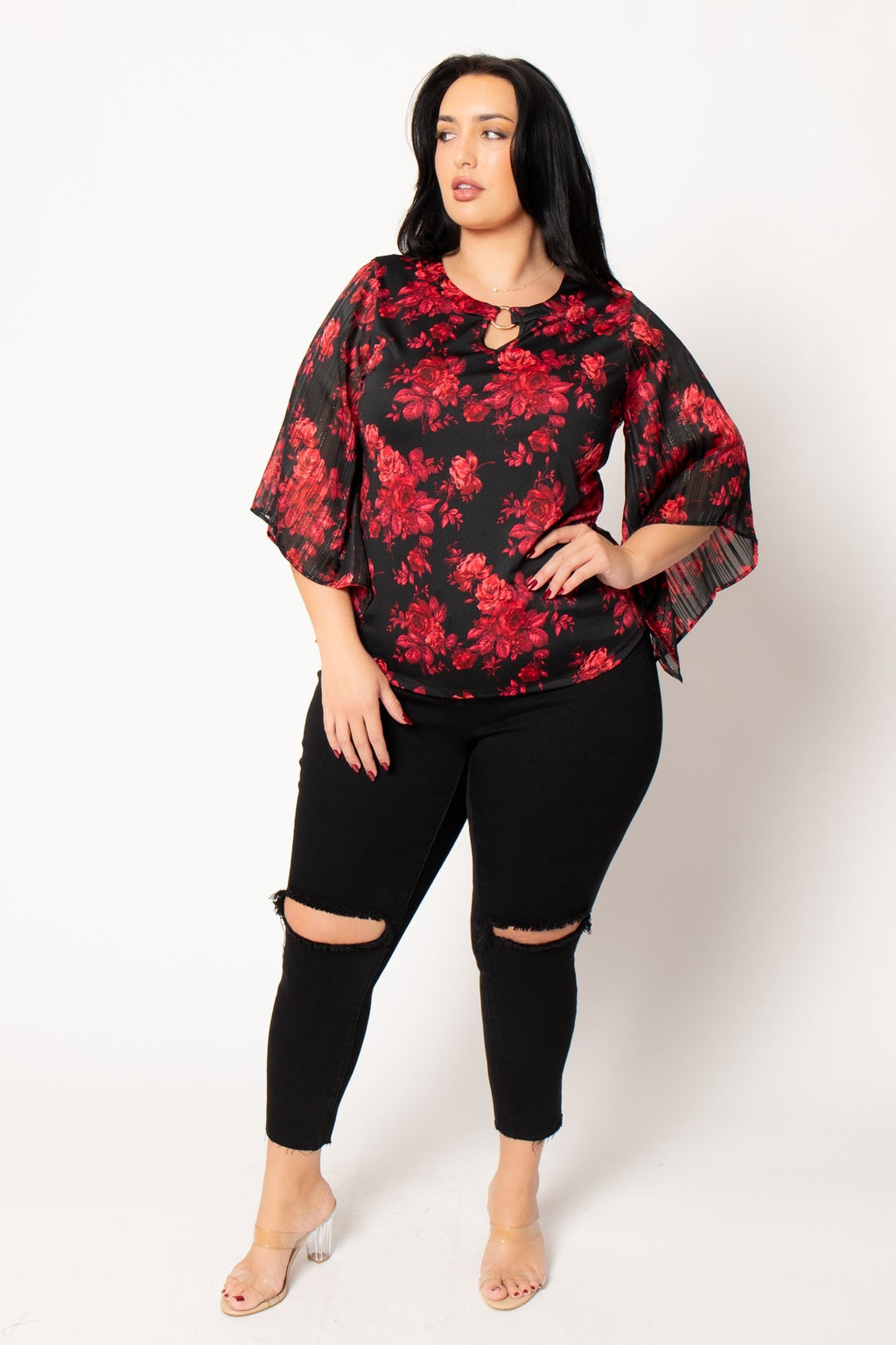 Plus Size Dream Ankle Jeans - Black