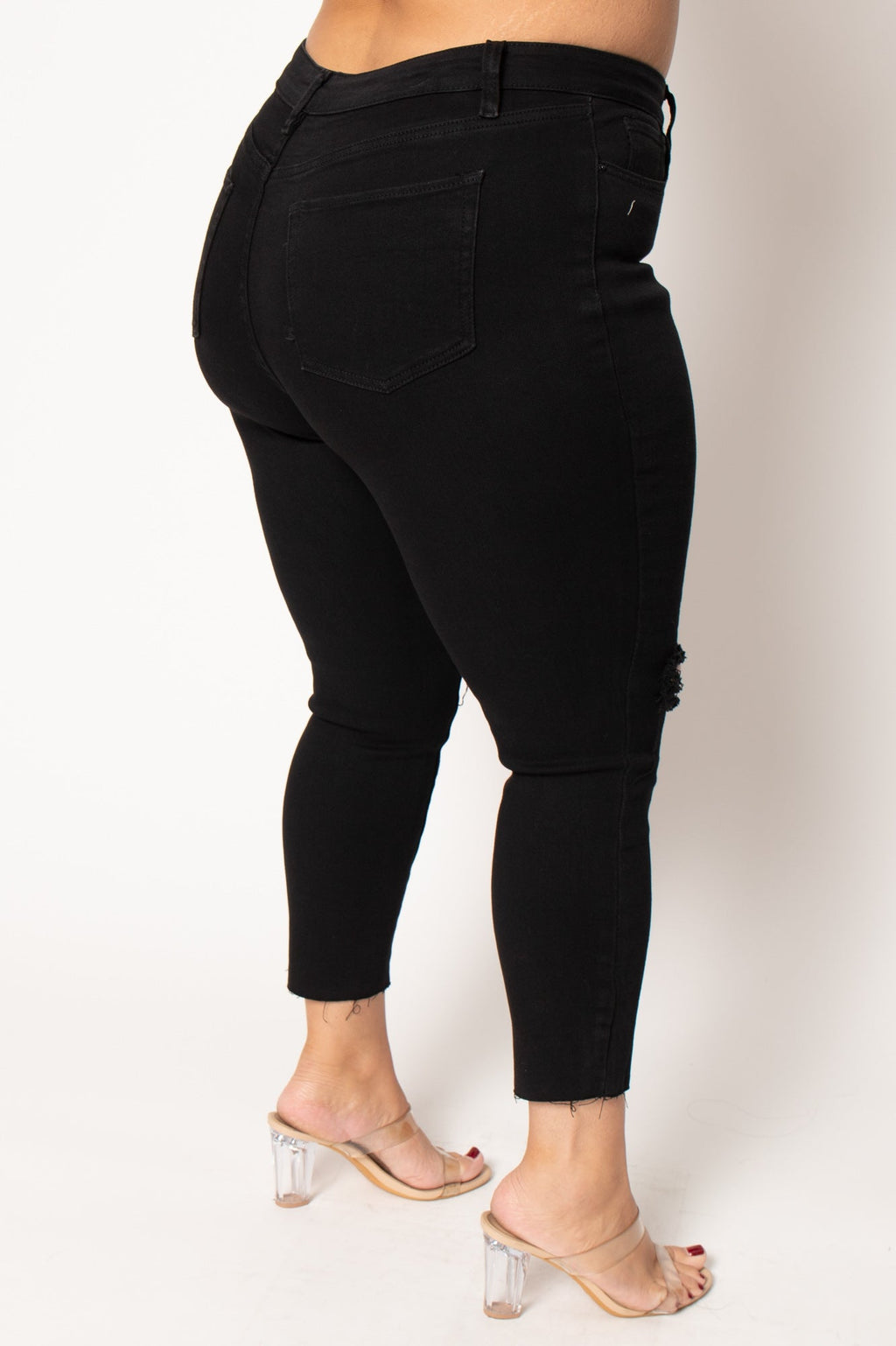 Plus Size Dream Ankle Jeans - Black