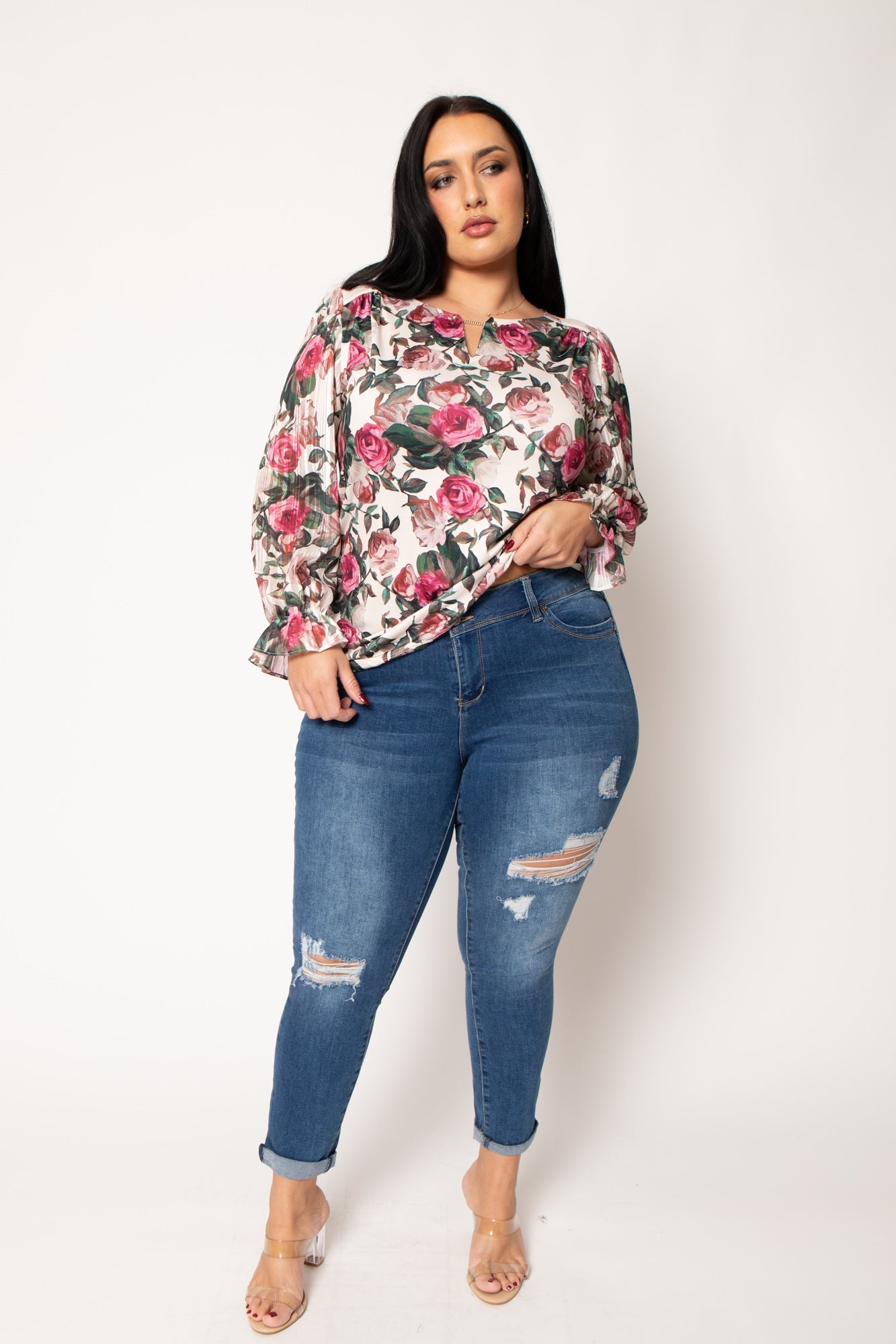 Plus Size Rogue Distress Jeans - Medium Wash