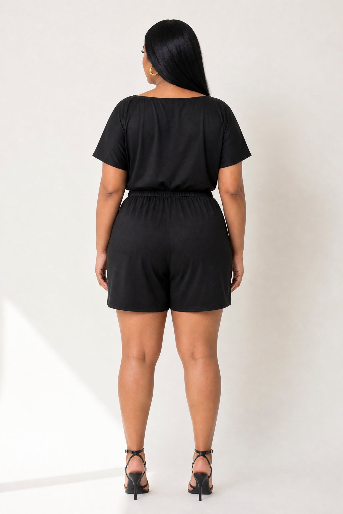 Plus Size Brielle Lounge Romper - Black
