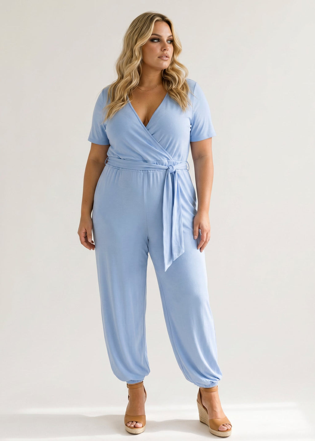 Plus Size Captivating Jumpsuit - Blue